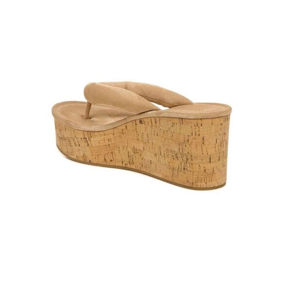 VERONICA BEARD Geno Cork Wedge Sandals Excellent Condition Size 7 1/2” - Picture 3 of 12